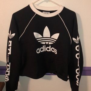 Long sleeve Adidas crop top